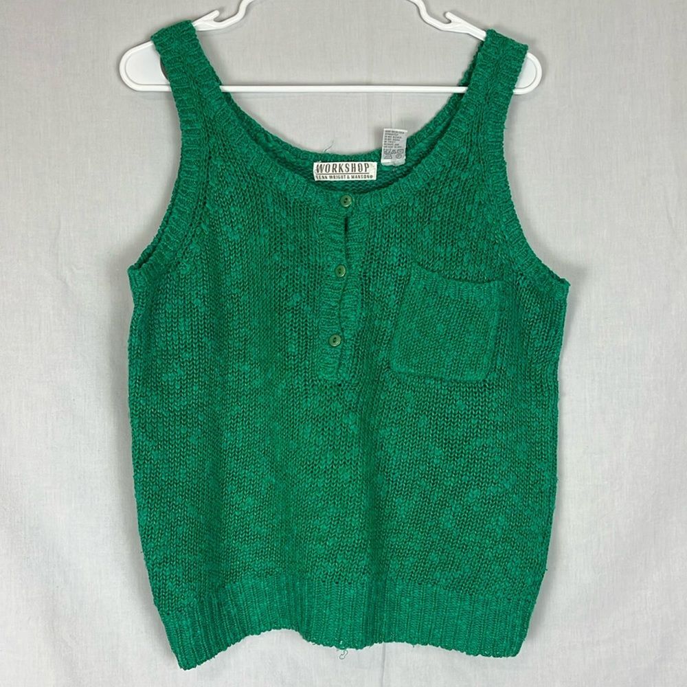Vintage Green Fenn Wright Manson Knitted Tank Top